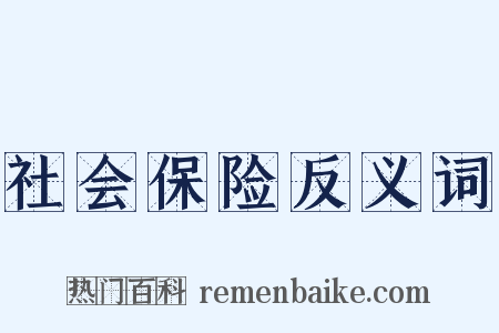 社会保险反义词是什么意思的图片